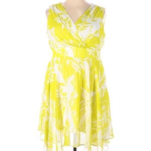 Yellow and White Dress